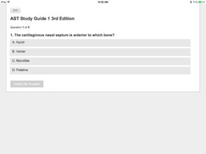 Screenshot AST Study Guide 3rd Edition on iPad