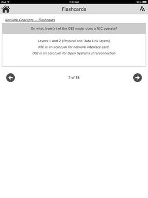 Screenshot CompTIA Network+ N10 on iPad