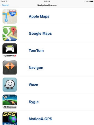 Screenshot Go gps app for navigators on iPad