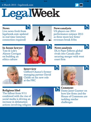 Screenshot Legal Week on iPad
