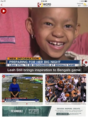 Screenshot WCPO on iPad