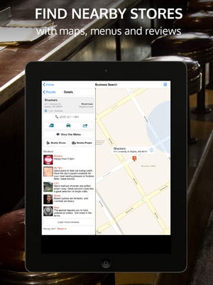 Screenshot Whitepages on iPad