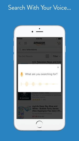 Screenshot Amazon App on iPhone