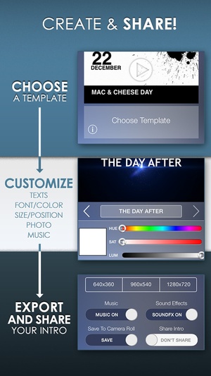 Screenshot Intro Designer Lite on iPhone