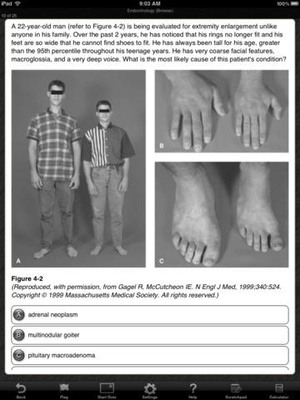 Screenshot Physician Assistant LANGE Q&A on iPad