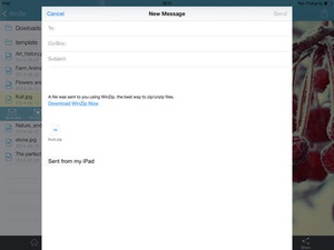 Screenshot WinZip on iPad