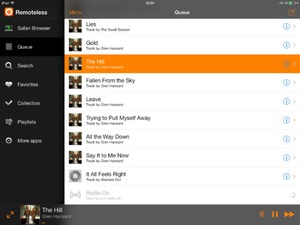 Screenshot Remoteless for Grooveshark (a Grooveshark Remote Control) on iPad