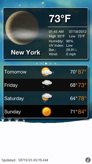 Screenshot Animation Weather Free on iPhone