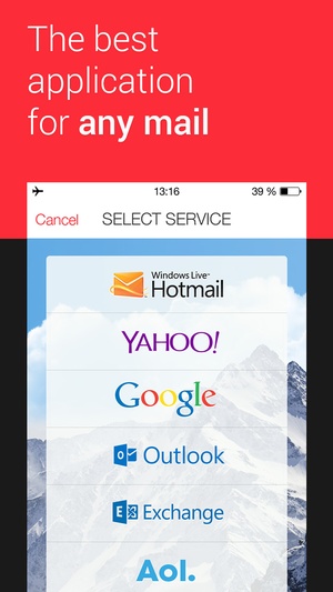 Screenshot myMail on iPhone