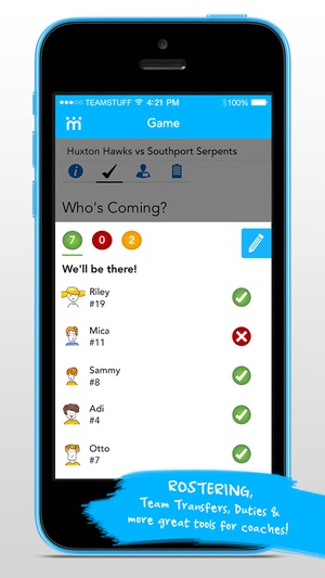 Screenshot Teamstuff on iPhone