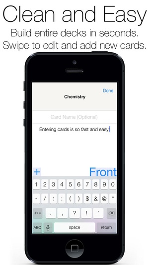 Screenshot Flash Cards Free Flashcards Maker for Studying for Exams, Homework, SAT, MCAT, GRE on iPhone