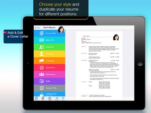 Screenshot Resume Mobile Pro on iPad