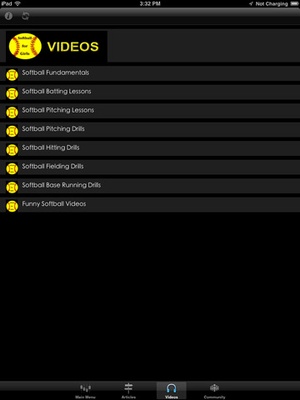 Screenshot Softball for Girls the Fundamentals of Softball on iPad