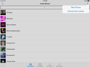 Screenshot Meme Creator/Viewer on iPad