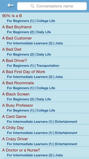 Screenshot English Conversation For Intermediate Learner on iPhone