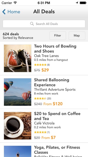 Screenshot Amazon Local on iPhone