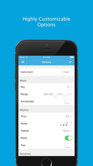 Screenshot Sight Reading Machine on iPhone