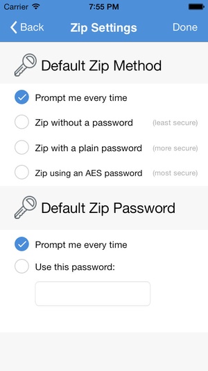 Screenshot iZip Pro for iPhone on iPhone