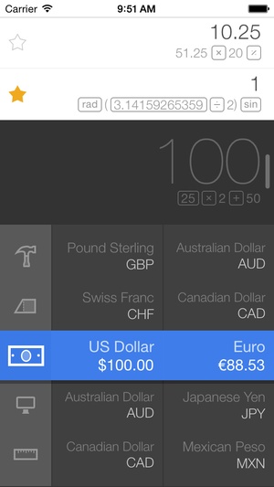 Screenshot Calcbot on iPhone