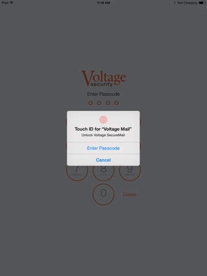 Screenshot Voltage Mail on iPad