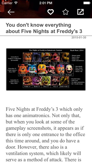 Screenshot Guide for Five Nights at Freddy's 3 on iPhone