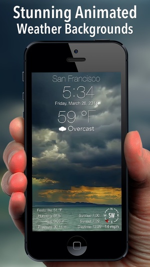 Screenshot 10 Day Weather: Extended detailed hourly forecast with animated live background on iPhone