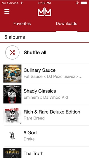 Screenshot My Mixtapez on iPhone