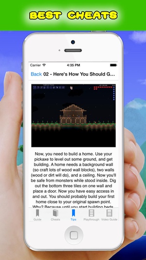 Screenshot Complete Cheats and Video Guide for Terraria on iPhone