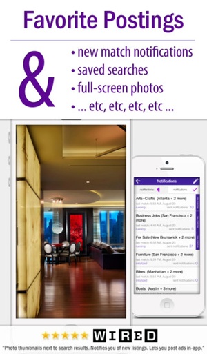 Screenshot cPro Craigslist client on iPhone