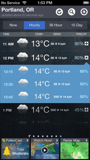 Screenshot The Weather Channel® Max on iPhone