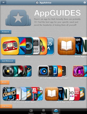 Screenshot AppAdvice on iPad