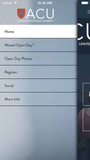 Screenshot ACU Open Day on iPhone