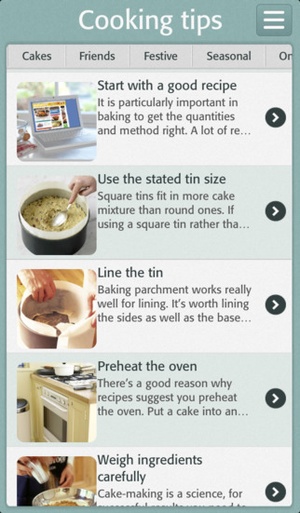 Screenshot BBC Good Food on iPhone