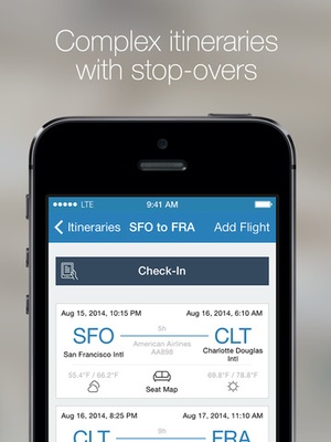 Screenshot Boarding Pass on iPad