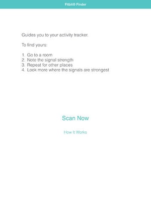 Screenshot Fitbit Finder: lost Fitbits found quickly on iPad