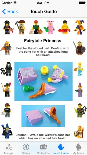 Screenshot MyMinis on iPhone