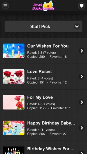 Screenshot FREE Email Backgrounds on iPhone