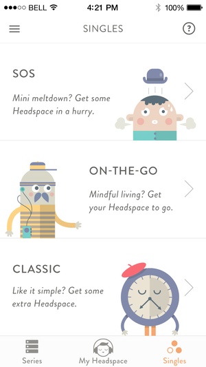 Screenshot Headspace.com on iPhone