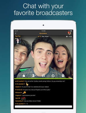 Screenshot YouNow on iPad