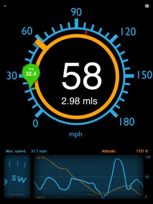 Screenshot Speedometer Speed Box on iPad