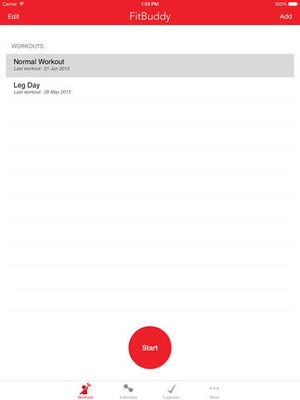 Screenshot FitBuddy Gym Tracker on iPad