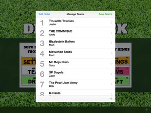 Screenshot Draft Clock on iPad