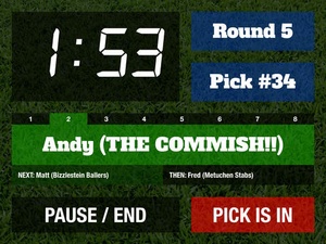 Screenshot Draft Clock on iPad