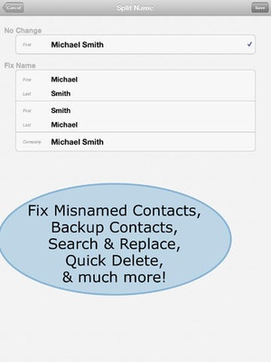 Screenshot ContactClean Pro on iPad