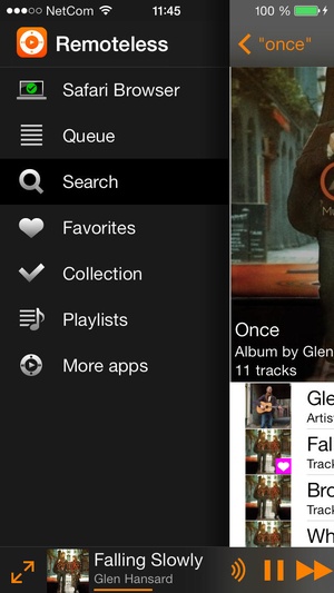 Screenshot Remoteless for Grooveshark (a Grooveshark Remote Control) on iPhone