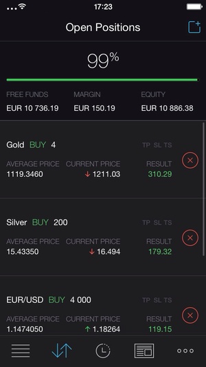 Screenshot Trading 212 FOREX on iPhone