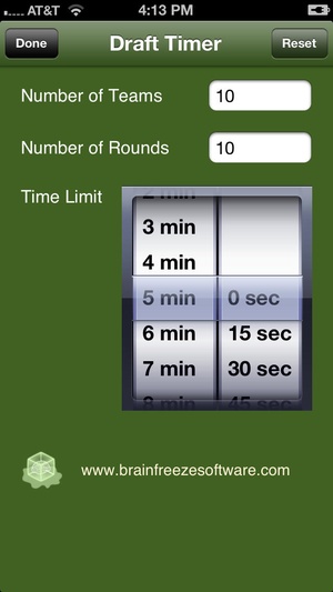 Screenshot Draft Timer on iPhone