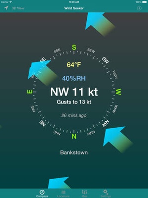 Screenshot Wind Seeker: 3D Augmented Reality Wind Visualizer on iPad