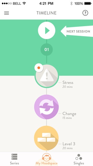 Screenshot Headspace.com on iPhone