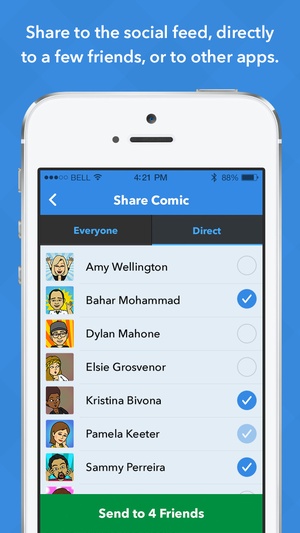Screenshot Bitstrips on iPhone